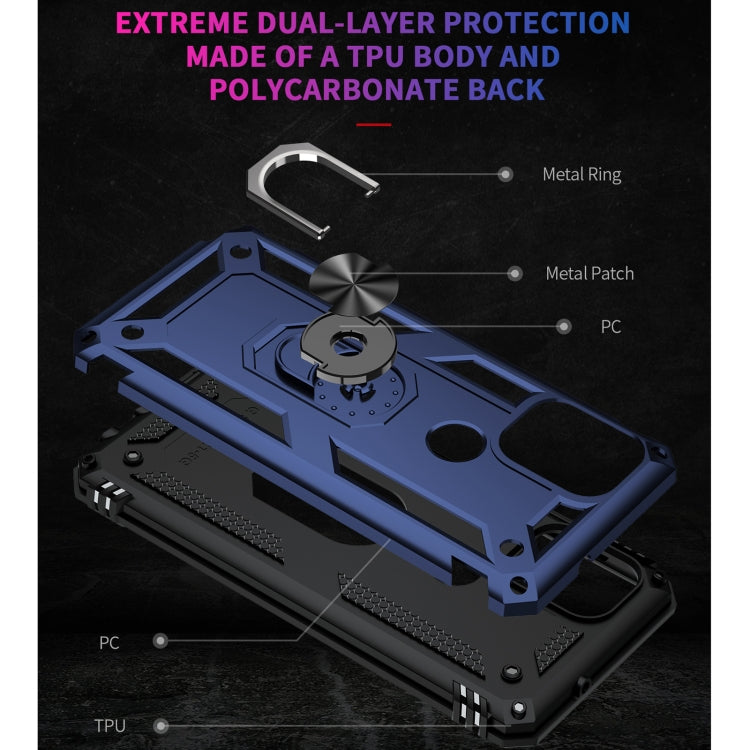For Motorola Moto G Stylus 5G / 2021 Shockproof TPU + PC Protective Case with 360 Degree Rotating Holder(Blue) - Motorola Cases by PMC TechLife | Online Shopping South Africa | PMC TechLife