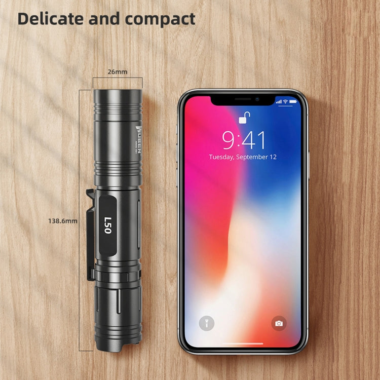 WUBEN L50 Outdoor Portable LED Strong Light USB Rechargeable Aluminum Flashlight - free shipping - PMC Jewellery - Order now!