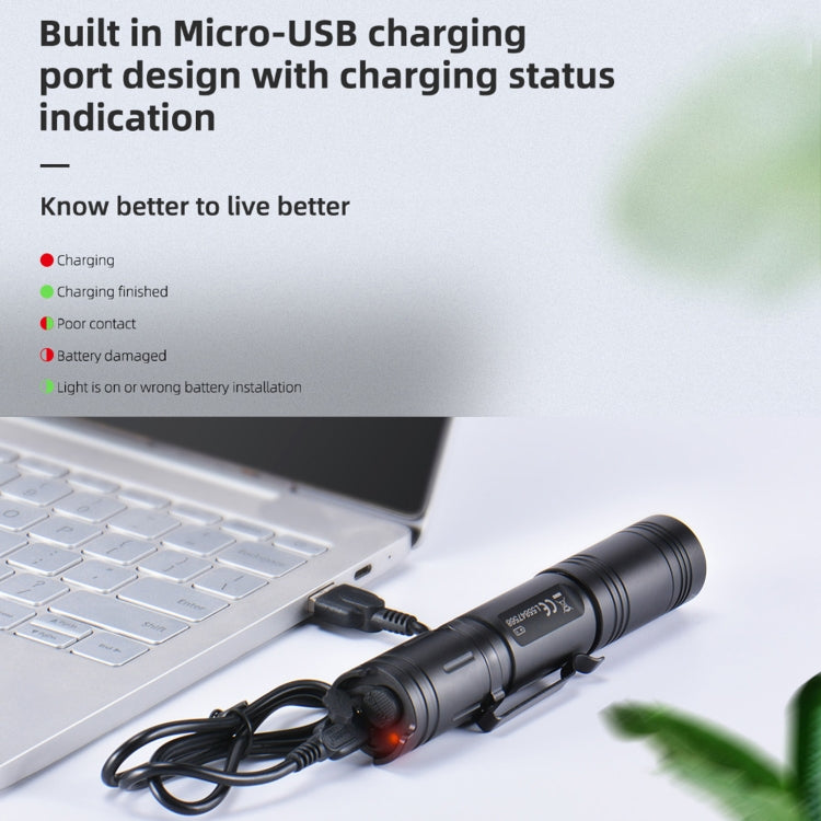 WUBEN L50 Outdoor Portable LED Strong Light USB Rechargeable Aluminum Flashlight - free shipping - PMC Jewellery - Order now!