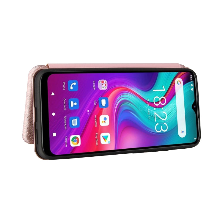 For Doogee X96 Pro Carbon Fiber Texture Horizontal Flip TPU + PC + PU Leather Case with Card Slot(Pink) - More Brand by PMC TechLife | Online Shopping South Africa | PMC TechLife | Buy Now Pay Later Mobicred