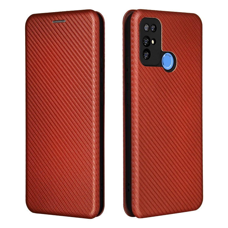 For Doogee X96 Pro Carbon Fiber Texture Horizontal Flip TPU + PC + PU Leather Case with Card Slot(Brown) - More Brand by PMC TechLife | Online Shopping South Africa | PMC TechLife | Buy Now Pay Later Mobicred