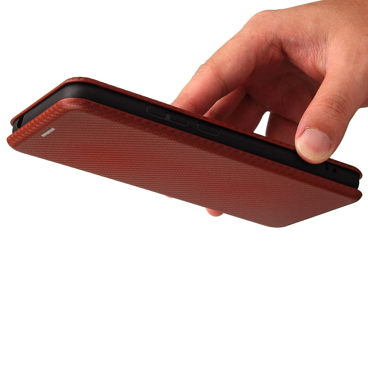 For Doogee X96 Pro Carbon Fiber Texture Horizontal Flip TPU + PC + PU Leather Case with Card Slot(Brown) - More Brand by PMC TechLife | Online Shopping South Africa | PMC TechLife | Buy Now Pay Later Mobicred