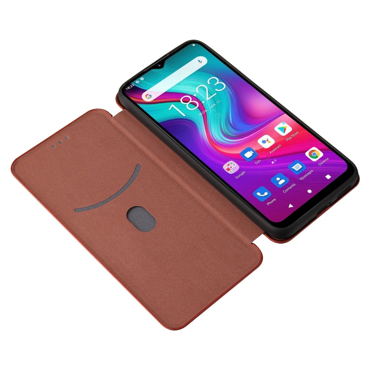 For Doogee X96 Pro Carbon Fiber Texture Horizontal Flip TPU + PC + PU Leather Case with Card Slot(Brown) - More Brand by PMC TechLife | Online Shopping South Africa | PMC TechLife | Buy Now Pay Later Mobicred