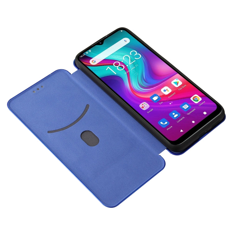 For Doogee X96 Pro Carbon Fiber Texture Horizontal Flip TPU + PC + PU Leather Case with Card Slot(Blue) - More Brand by PMC TechLife | Online Shopping South Africa | PMC TechLife | Buy Now Pay Later Mobicred