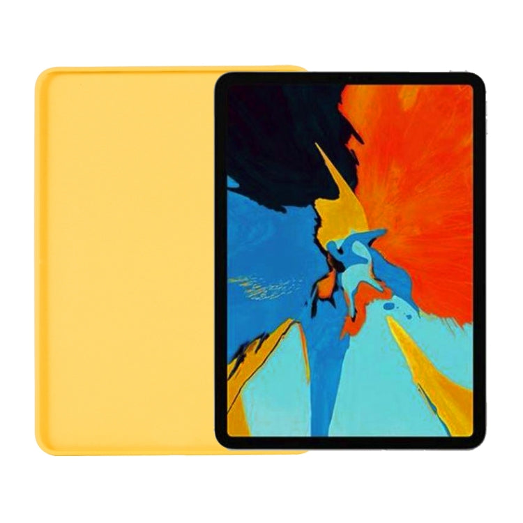 Solid Color Liquid Silicone Shockpoof Tablet Case For iPad Air 11 2024 / Air 2022 / 2020 10.9(Yellow)