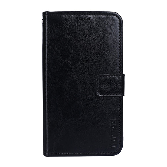 For Wiko Y62 idewei Crazy Horse Texture Horizontal Flip Leather Case with Holder & Card Slots & Wallet(Black)