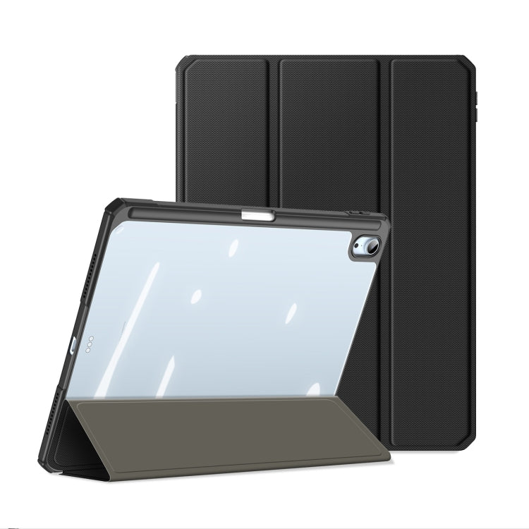 DUX DUCIS TOBY Series Shockproof PU Leather + PC + TPU Flip Smart Case For iPad Air 11 2025 / 2024 / Air 2022 / 2020 10.9(Black)