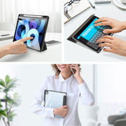 DUX DUCIS TOBY Series Shockproof PU Leather + PC + TPU Flip Smart Case For iPad Air 11 2025 / 2024 / Air 2022 / 2020 10.9(Black)