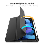 DUX DUCIS TOBY Series Shockproof PU Leather + PC + TPU Flip Smart Case For iPad Air 11 2025 / 2024 / Air 2022 / 2020 10.9(Black)