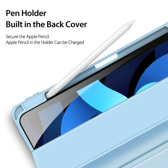 DUX DUCIS TOBY Series Shockproof PU Leather + PC + TPU Flip Smart Case For iPad Air 11 2025 / 2024 / Air 2022 / 2020 10.9(Blue)