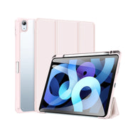 DUX DUCIS TOBY Series Shockproof PU Leather + PC + TPU Flip Smart Case For iPad Air 11 2025 / 2024 / Air 2022 / 2020 10.9(Pink)