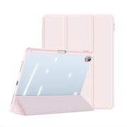 DUX DUCIS TOBY Series Shockproof PU Leather + PC + TPU Flip Smart Case For iPad Air 11 2025 / 2024 / Air 2022 / 2020 10.9(Pink)