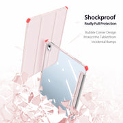 DUX DUCIS TOBY Series Shockproof PU Leather + PC + TPU Flip Smart Case For iPad Air 11 2025 / 2024 / Air 2022 / 2020 10.9(Pink)