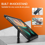 For iPad Pro 11 2022 / 2021 / 2020 / 2018 / Air 2020 10.9 wlons Explorer Series PC + TPU Tablet Case with Folding Holder(Matte Transparent)