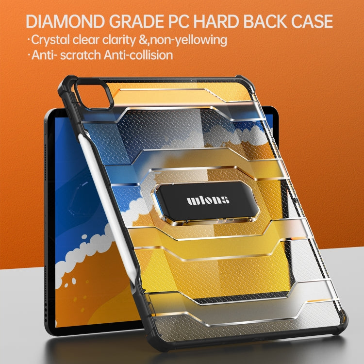 For iPad Pro 11 2022 / 2021 / 2020 / 2018 / Air 2020 10.9 wlons Explorer Series PC + TPU Tablet Case with Folding Holder(Matte Transparent)