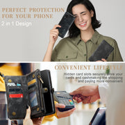 For Samsung Galaxy A12 CaseMe Detachable Multifunctional Horizontal Flip Leather Case, with Card Slot & Holder & Zipper Wallet & Photo Frame(Black)