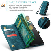 For Samsung Galaxy A12 CaseMe Detachable Multifunctional Horizontal Flip Leather Case, with Card Slot & Holder & Zipper Wallet & Photo Frame(Green)