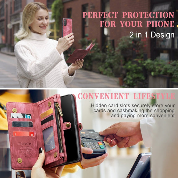 For Samsung Galaxy A32 5G CaseMe Detachable Multifunctional Horizontal Flip Leather Phone Case(Red)