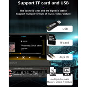 9601C HD 7 inch Manually Retractable Screen Car MP5 Player GPS Navigation Bluetooth Radio, Support Mirror Link & FM & TF Card & USB