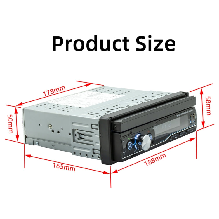 T100C 7 inch Manually Retractable Screen Car MP5 Player Radio, Support Mirror Link & FM & TF Card & USB & Bluetooth Hand-free Calling & Reversing Trajectory System & CayPlay Connection - Car MP3 & MP4 & MP5 by PMC TechLife | Online Shopping South Africa | PMC TechLife | Buy Now Pay Later Mobicred