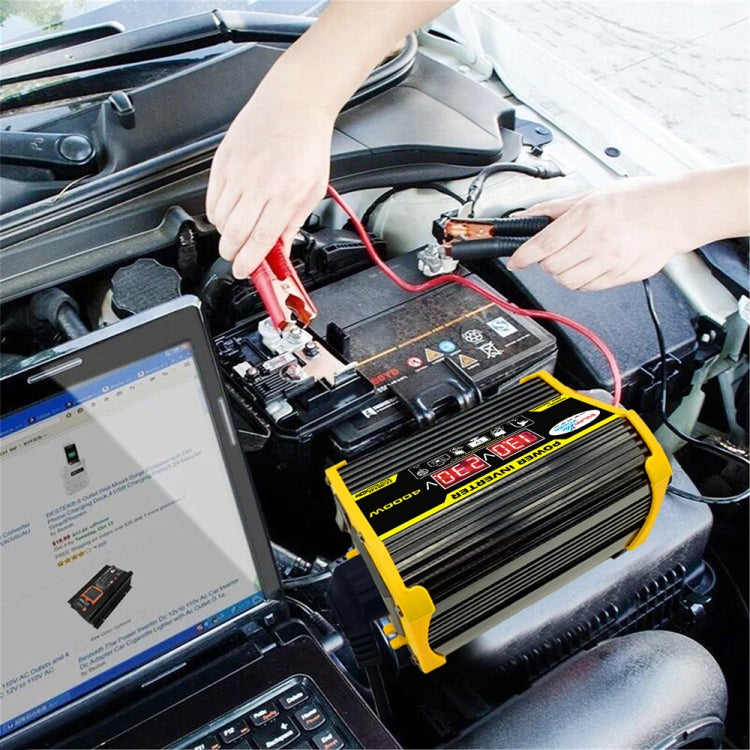 Legend II Generation 12V to 110V 4000W Modified Square Wave Car Power Inverter(Black)