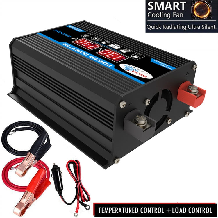 Tang II Generation 12V to 110V 4000W Modified Square Wave Car Power Inverter(Black) - free shipping - PMC TechLife - Order now!