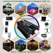 Tang II Generation 12V to 110V 4000W Modified Square Wave Car Power Inverter(Black)