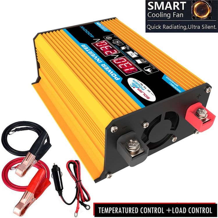 Tang II Generation 12V to 110V 4000W Modified Square Wave Car Power Inverter(Yellow) - Modified Square Wave by PMC TechLife | Online Shopping South Africa | PMC TechLife | Buy Now Pay Later Mobicred