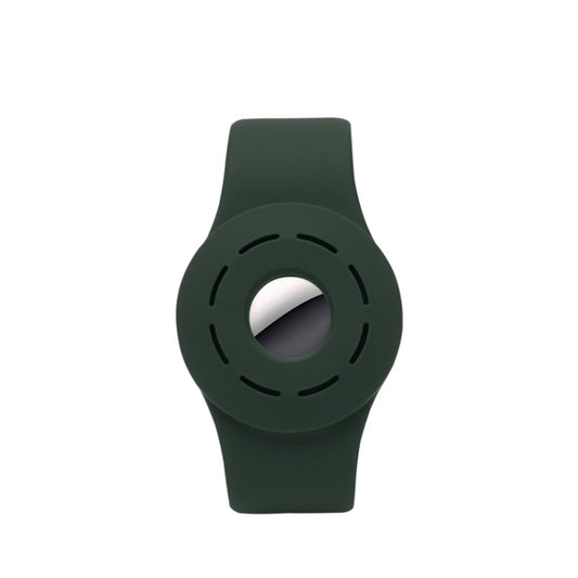 Anti-scratch Shockproof Silicone Bracelet Strap Protective Cover Case For AirTag(Deep Green) -  by PMC Jewellery | Online Shopping South Africa | PMC Jewellery | Buy Now Pay Later Mobicred