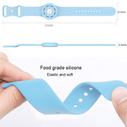 Anti-scratch Shockproof Silicone Bracelet Strap Protective Cover Case For AirTag(Dark Blue)