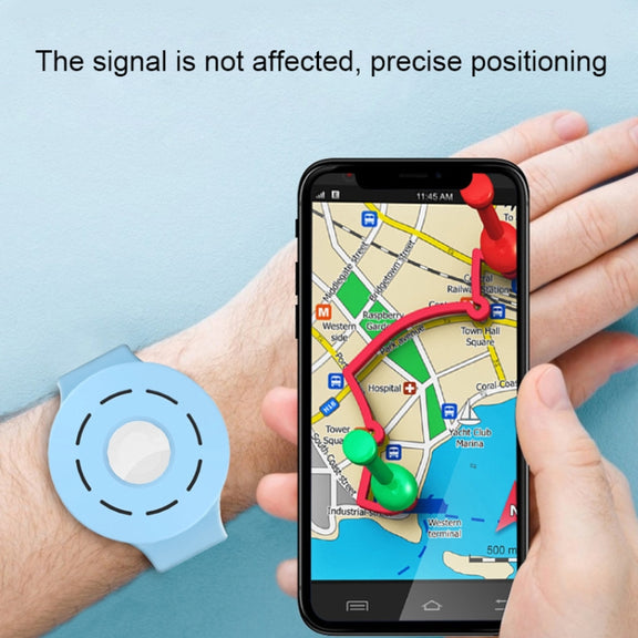 Anti-scratch Shockproof Silicone Bracelet Strap Protective Cover Case For AirTag(Mint Green)