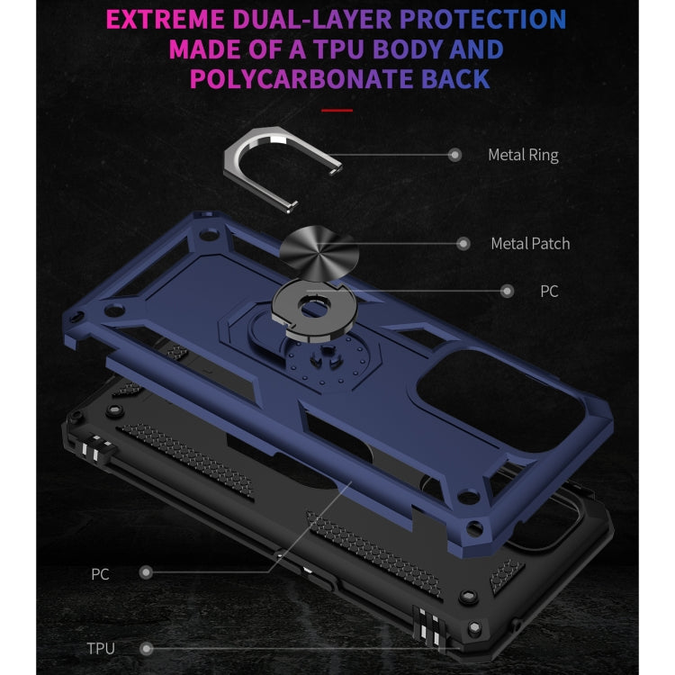 For OnePlus 9 Pro Shockproof TPU + PC Protective Case with 360 Degree Rotating Holder(Blue) - OnePlus Cases by PMC TechLife | Online Shopping South Africa | PMC TechLife