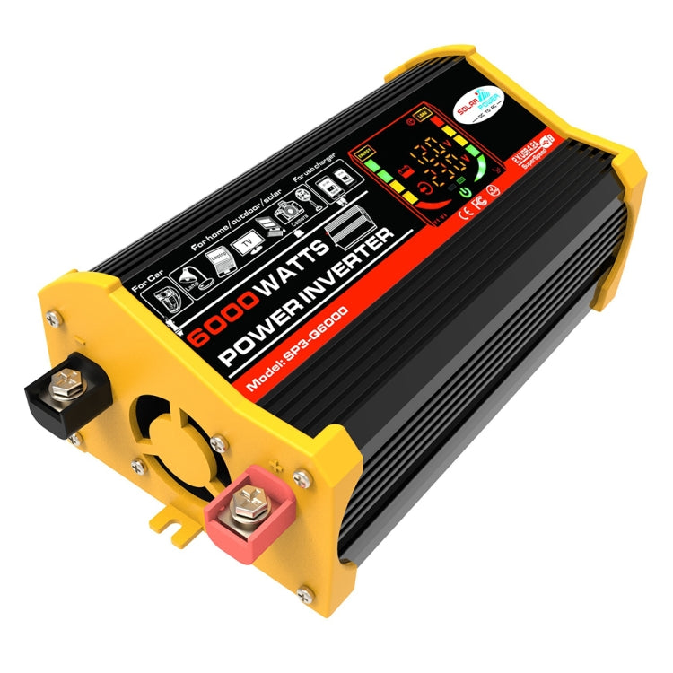 Legend III Generation DC12V to AC220V 6000W Modified Square Wave Car Power Inverter with LED Display(Black) - Modified Square Wave by PMC TechLife | Online Shopping South Africa | PMC TechLife | Buy Now Pay Later Mobicred