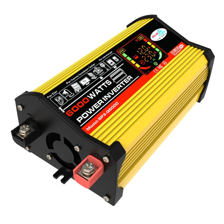Legend III Generation DC12V to AC220V 6000W Modified Square Wave Car Power Inverter with LED Display(Yellow) - Modified Square Wave by PMC TechLife | Online Shopping South Africa | PMC TechLife | Buy Now Pay Later Mobicred