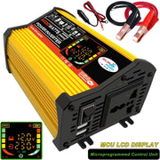 Legend III Generation DC12V to AC220V 6000W Modified Square Wave Car Power Inverter with LED Display(Yellow)