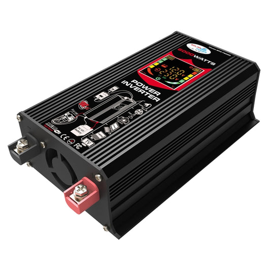 Tang III Generation 12V to 110V 6000W Modified Square Wave Car Power Inverter with LCD Display & Dual USB(Black) - Modified Square Wave by PMC Jewellery | Online Shopping South Africa | PMC Jewellery | Buy Now Pay Later Mobicred