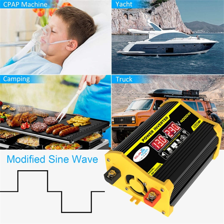 Legend I Generation DC12V to AC220V 3000W Modified Square Wave Car Power Inverter(Black)