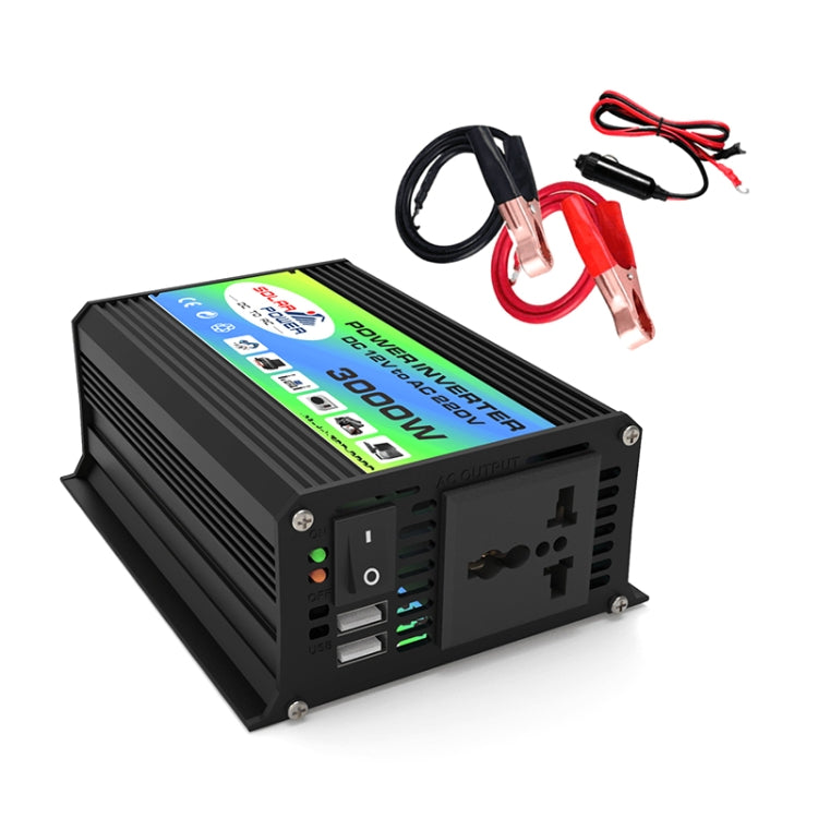 Tang I Generation 12V to 110V 3000W Modified Square Wave Intelligent Car Power Inverter with Dual USB(Black) - Modified Square Wave by PMC TechLife | Online Shopping South Africa | PMC TechLife | Buy Now Pay Later Mobicred