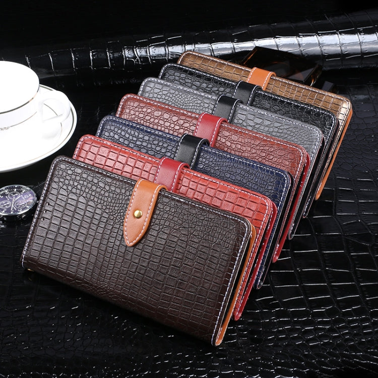 For Wiko Power U10 idewei Crocodile Texture Horizontal Flip Leather Case with Holder & Card Slots & Wallet(Black)