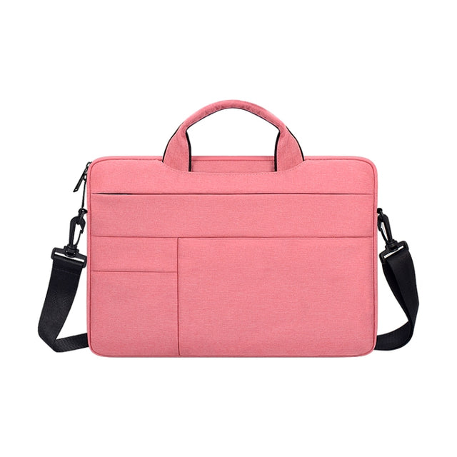 ND05SDJ Oxford Cloth + Nylon Laptop Portable Shoulder Bag, Size:14.1-15.4 inch(Pink)