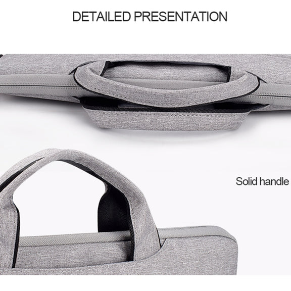 ND05SDJ Oxford Cloth + Nylon Laptop Portable Shoulder Bag, Size:15.6 inch(Hemp Gray)