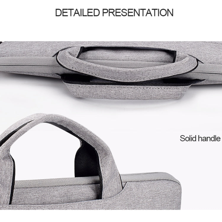 ND05SDJ Oxford Cloth + Nylon Laptop Portable Shoulder Bag, Size:15.6 inch(Hemp Gray)