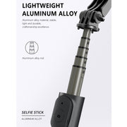 Q03S Fill Light Bluetooth Selfie Stick Tripod Mobile Phone Holder(White)