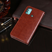 For Wiko Power U30 idewei Crazy Horse Texture Horizontal Flip Leather Case with Holder & Card Slots & Wallet(Yellow)