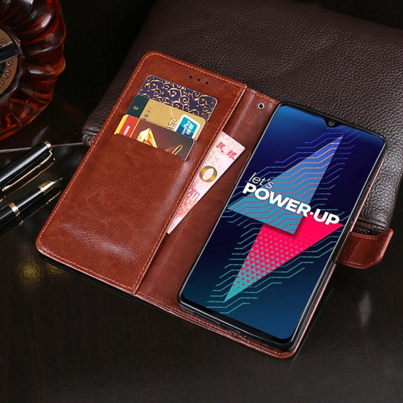 For Wiko Power U30 idewei Crazy Horse Texture Horizontal Flip Leather Case with Holder & Card Slots & Wallet(Yellow)