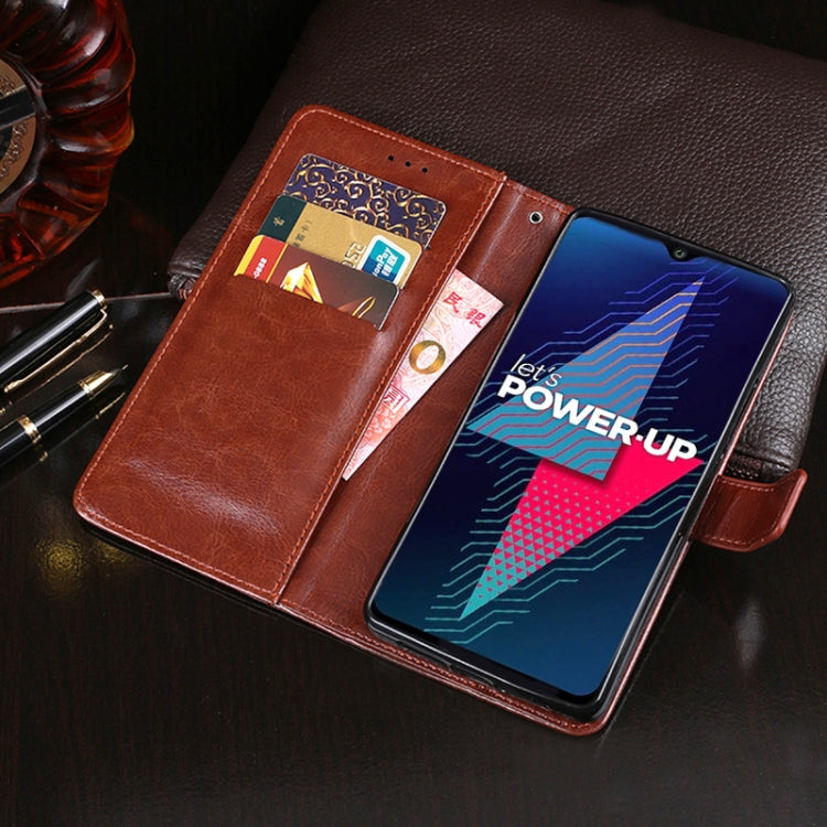 For Wiko Power U30 idewei Crazy Horse Texture Horizontal Flip Leather Case with Holder & Card Slots & Wallet(Yellow)