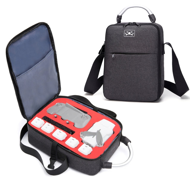 Shockproof Water-resistant Single Shoulder Storage Bag Travel Carrying Cover Case Box for FIMI X8 mini(Black + Red Liner)