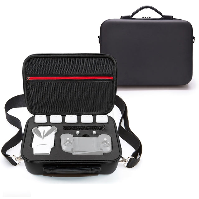 Single Shoulder Storage Bag Shockproof Water-resistant Travel Carrying Cover Hard Case for FIMI X8 Mini(Black + Black Liner)