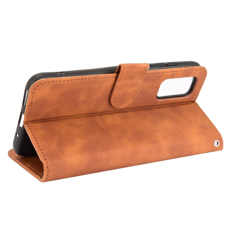 For Blackview A90 Solid Color Skin Feel Magnetic Buckle Horizontal Flip Calf Texture PU Leather Case with Holder & Card Slots & Wallet(Brown) - More Brand by PMC TechLife | Online Shopping South Africa | PMC TechLife