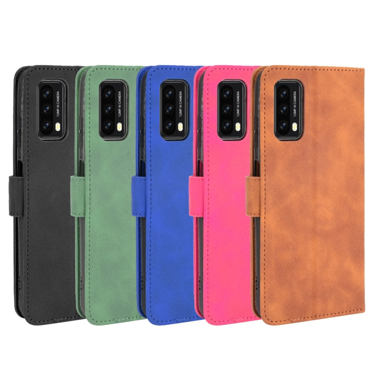 For Blackview A90 Solid Color Skin Feel Magnetic Buckle Horizontal Flip Calf Texture PU Leather Case with Holder & Card Slots & Wallet(Brown)